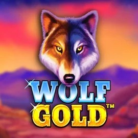 Wolf Gold online game logo by Pragmatic Play on captaincookscasino-fi.com